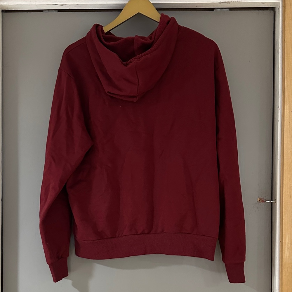 Hogwarts Maroon Hoodie Harry Potter Sweatshirt Gold Graphic Pullover - Picture 5 of 8